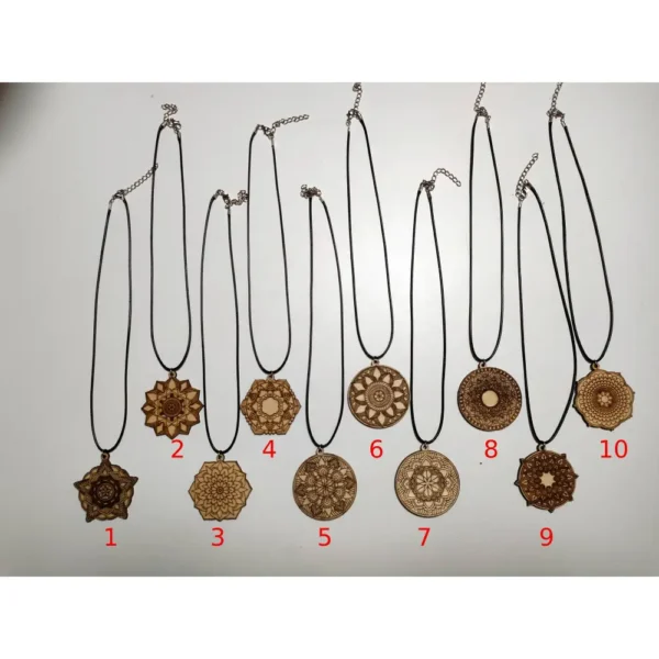 Boucles oreilles bois, boucles oreilles mandala, boucles oreilles bohême, jp laser art, 4
