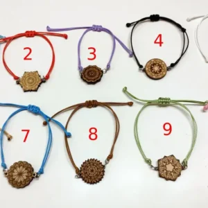 Bracelet en bois mandala  » série 2 «