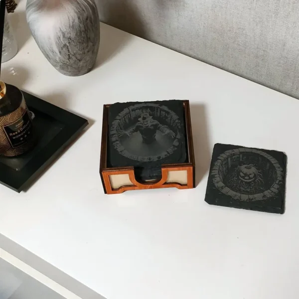 Halloween, sous verres halloween, sous verres ardoise, jp laser art, 1