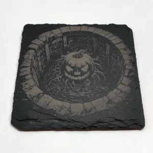 Sous verres en ardoise spécial Halloween, avec boîte de rangement