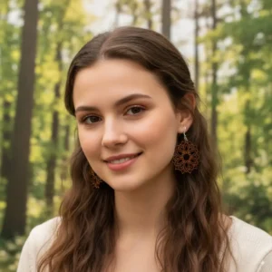 Boucles d’oreilles type mandala « série 4 »