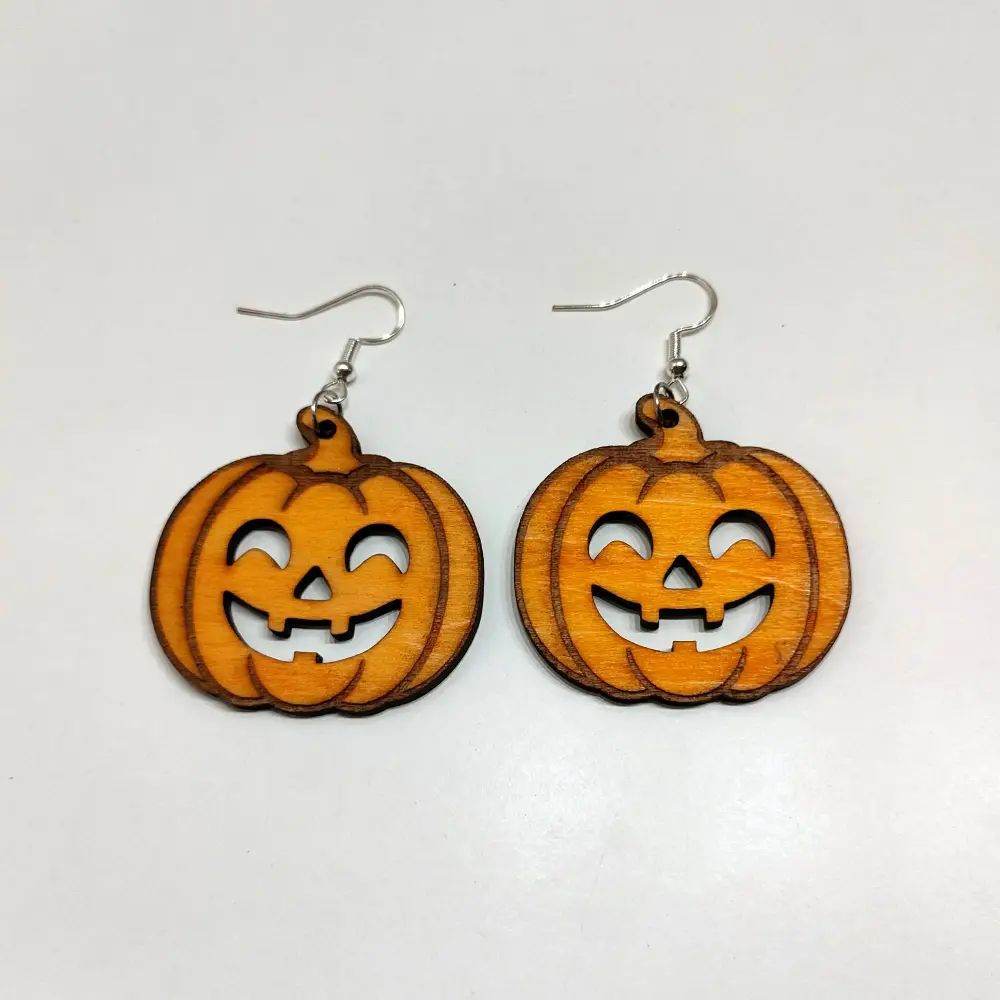 Boucles d'oreilles halloween, boucles d'oreilles en bois, halloween, jp laser art, 8