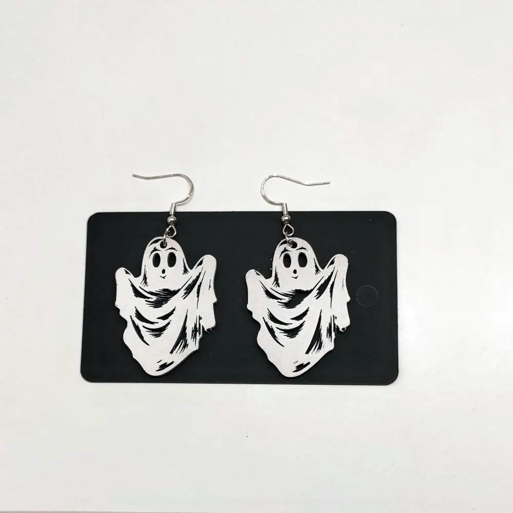 Halloween, boucles d'oreilles halloween, boucles d'oreilles en bois, jp laser art, 3