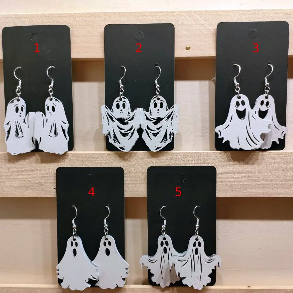 Halloween, boucles d'oreilles halloween, boucles d'oreilles en bois, jp laser art, 6