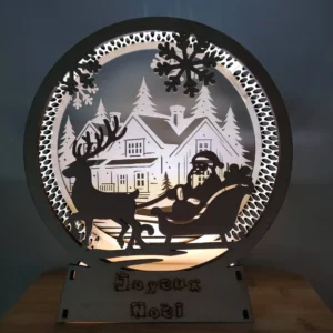 Lanterne de Noël en bois personnalisable