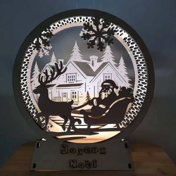 Lanterne noel, lanterne noel en bois, jp laser art, 5