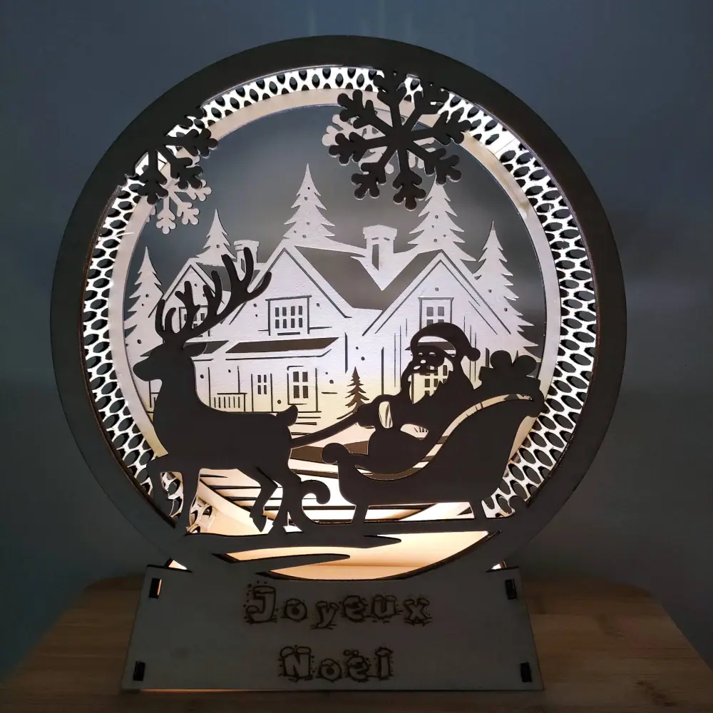Lanterne noel, lanterne noel en bois, jp laser art, 5