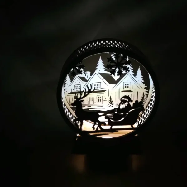 Lanterne noel, lanterne noel en bois, jp laser art, 7