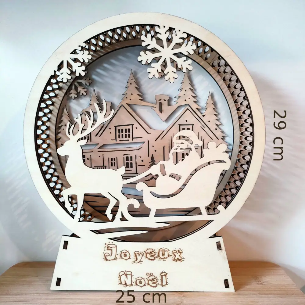 Lanterne noel, lanterne noel en bois, jp laser art, 8