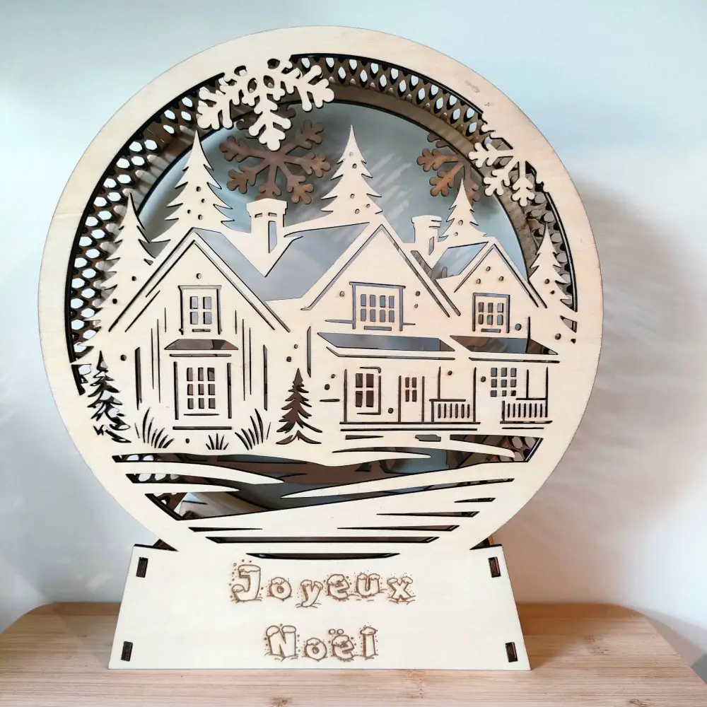 Lanterne noel, lanterne noel en bois, jp laser art, 9