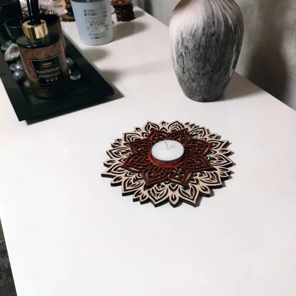 Photophore noel, photophore bois, photophore mandala, jp laser art, 4