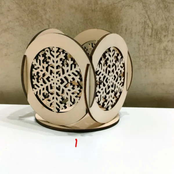 Photophore noel, photophore en bois, jp laser art, 1