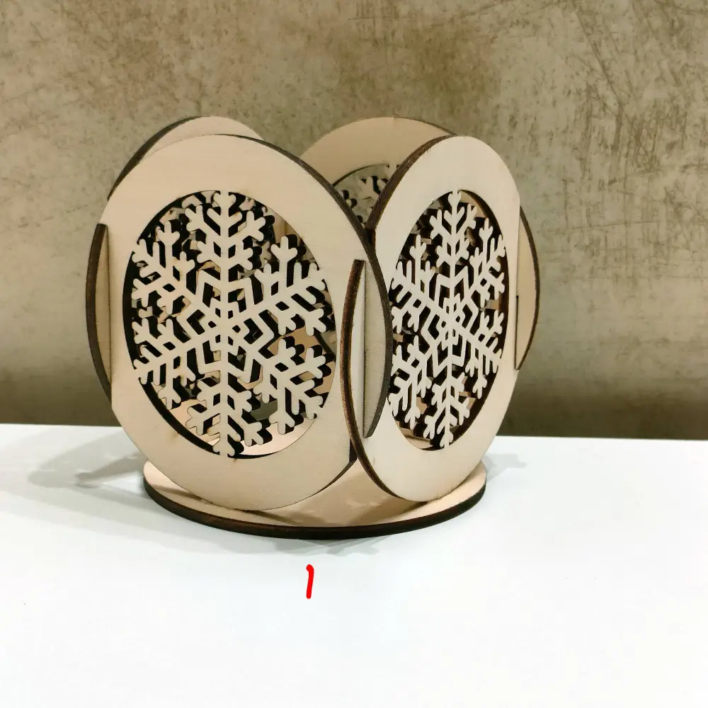 Photophore noel, photophore en bois, jp laser art, 1
