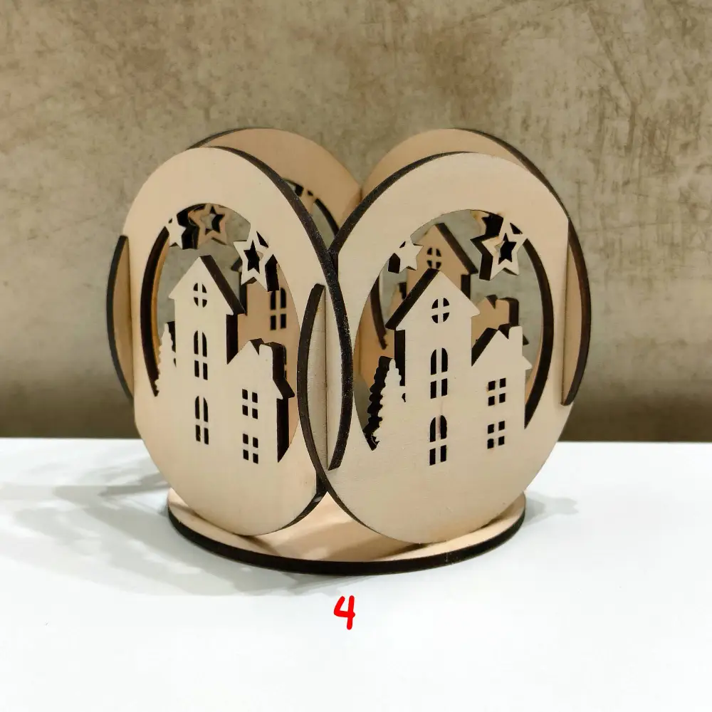 Photophore noel, photophore en bois, jp laser art, 4