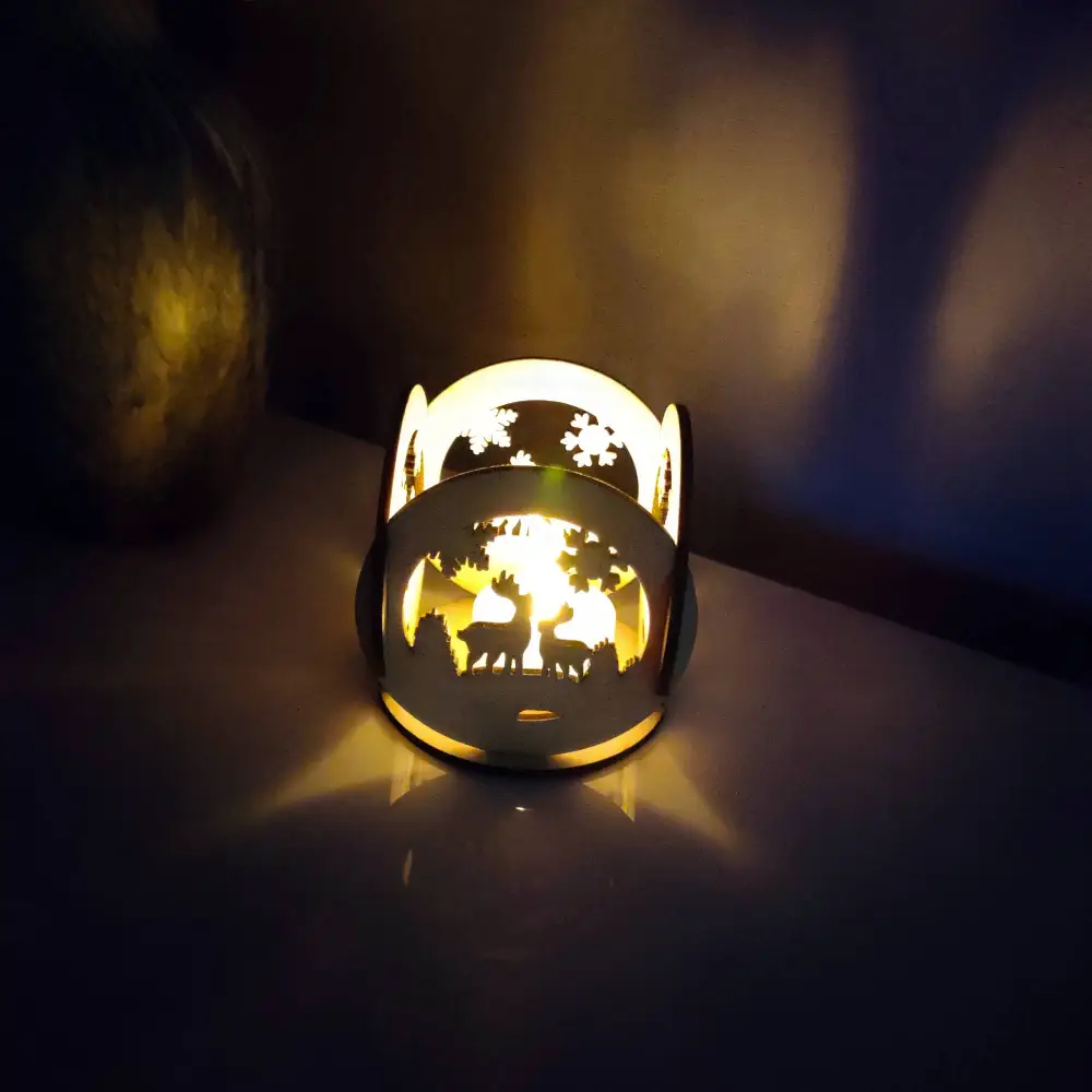 Photophore noel, photophore en bois, jp laser art, 8