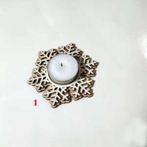 Lot de 2 photophores  » flocons de neige « 