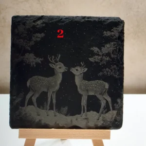 Sous verres en ardoise collection  » Noël 2025 « 