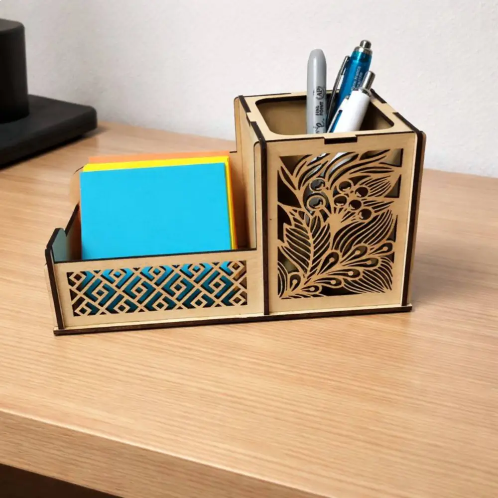 Porte stylo personnalisé, porte stylos en bois, jp laser art,
