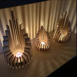 Photophore en bois design