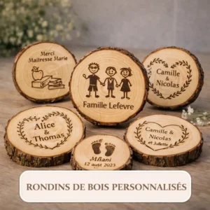 Rondins de bois personnalisés
