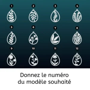 Boucles d&rsquo;oreilles en bois et acrylique personnalisables. Collection  » Botanica « 
