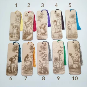 Marque-pages en bois. collection  » Jardin des petits « 