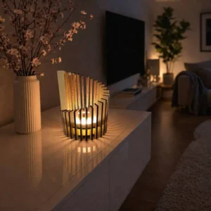 Lampe en bois  » Auréa Curve « 