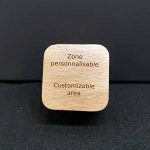 Boîte à alliances personnalisée en bois de hêtre massif